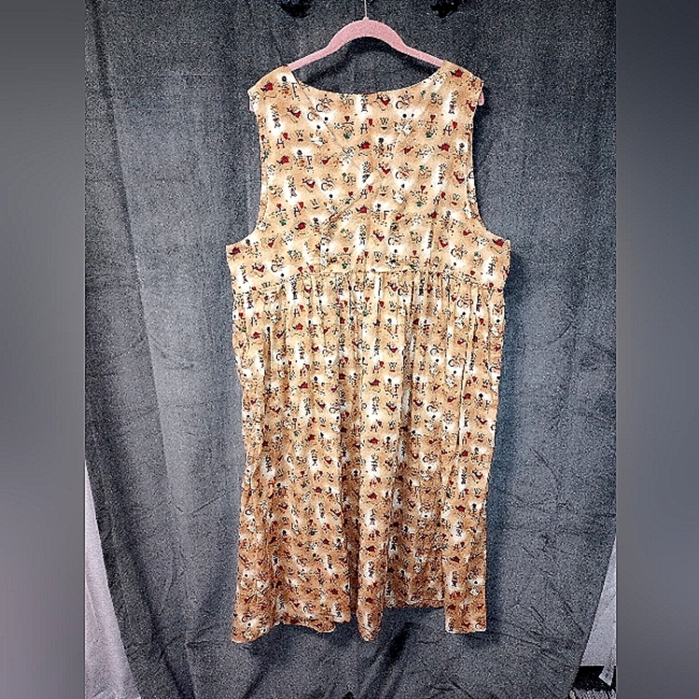 Vintage Debbie Mum Love Letters Handmade Cotton Dress Size 2X EUC
